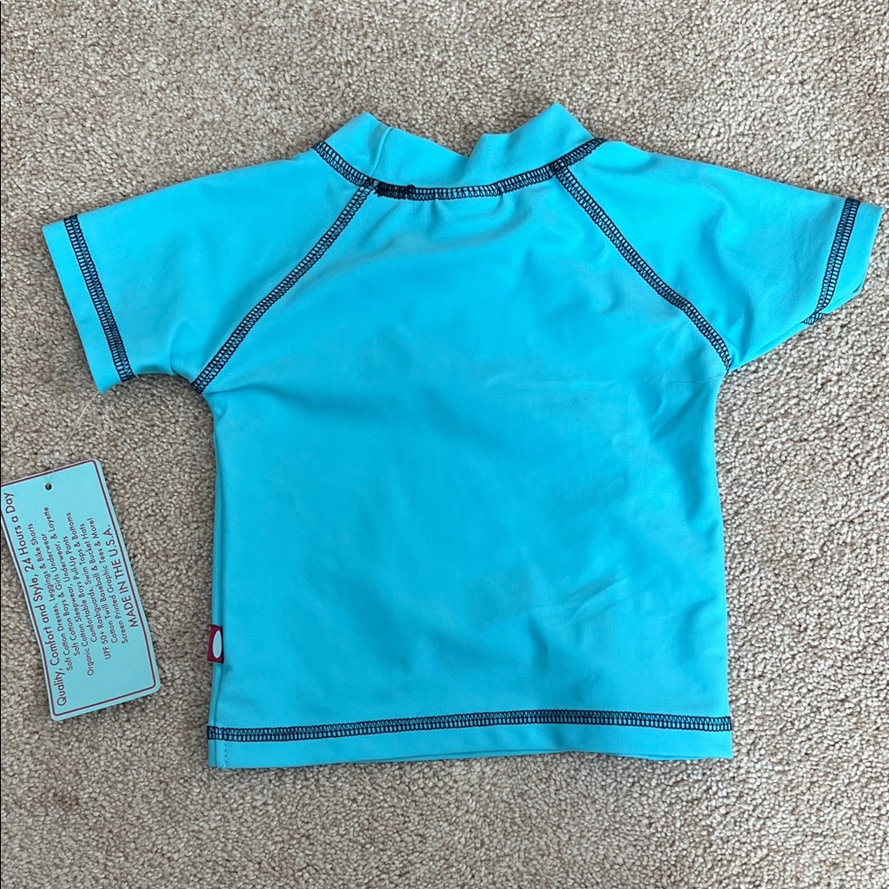Kids Swim Rash Guard - Blue - Picture 2 of 3